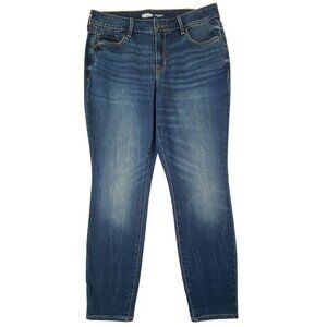 Old Navy Pop Icon Skinny Mid Rise Blue Denim Jeans Womens size 10 Short